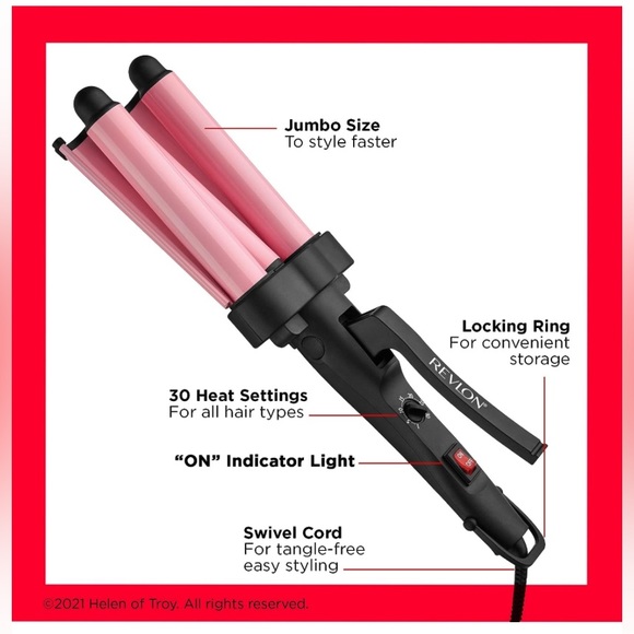 Revlon 3 Barrel Jumbo Hair Waver - Picture 3 of 4